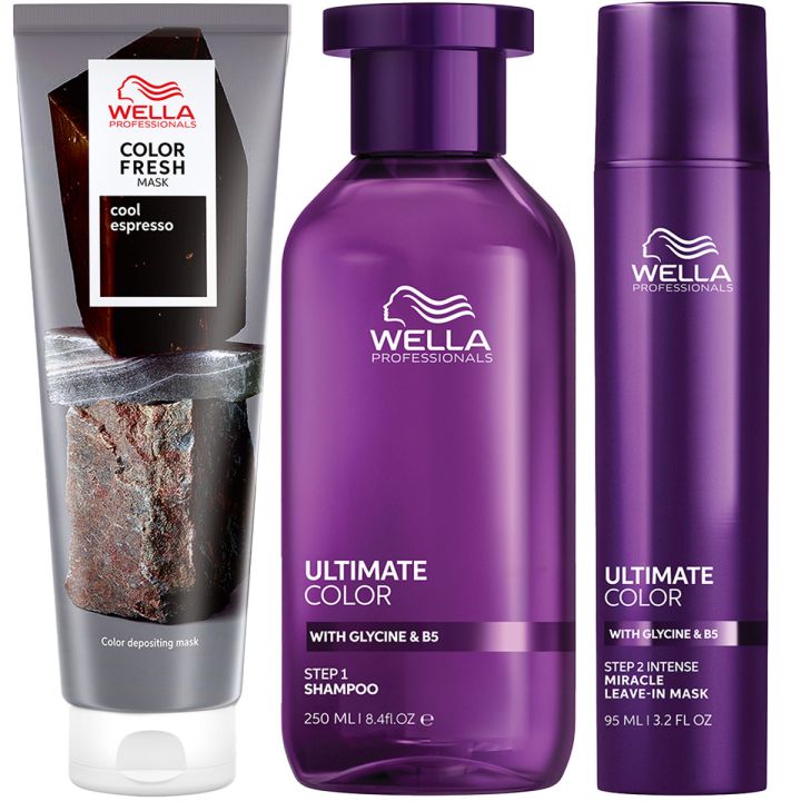 Wella Professionals Farbe Fresh Mask Cool Espresso & Ultimate Farbe Sparset
