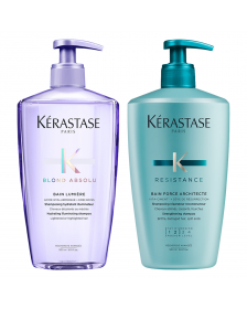 Kérastase - Bain Lumière Bain Architecte Shampoo - Voordeelset voor beschadigd blond haar
