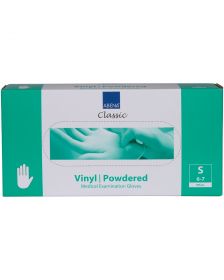 Abena - Vinylhandschuhe - Weiß - Gepudert - Größe S - 100 Stück