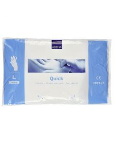 Abena - Quick Plastic Einweghandschuhe - Groß - 100 Stück (Einweg)