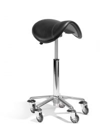 Sibel - RollerCoaster Exclusive Saddle Friseurhocker - Groß - Schwarz