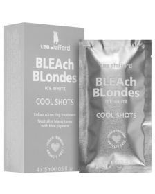 Lee Stafford - Bleach Blondes - Ice White - Cool Shots - Treatment voor Platinum Blond Haar - 4 x 15 ml