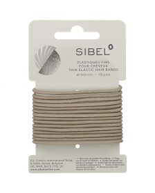 Sibel - Thin Elastic Hair Bands - Blonde - 16 Stuks