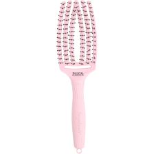 Olivia Garden FingerBrush Double Bristle Pastel Pink New