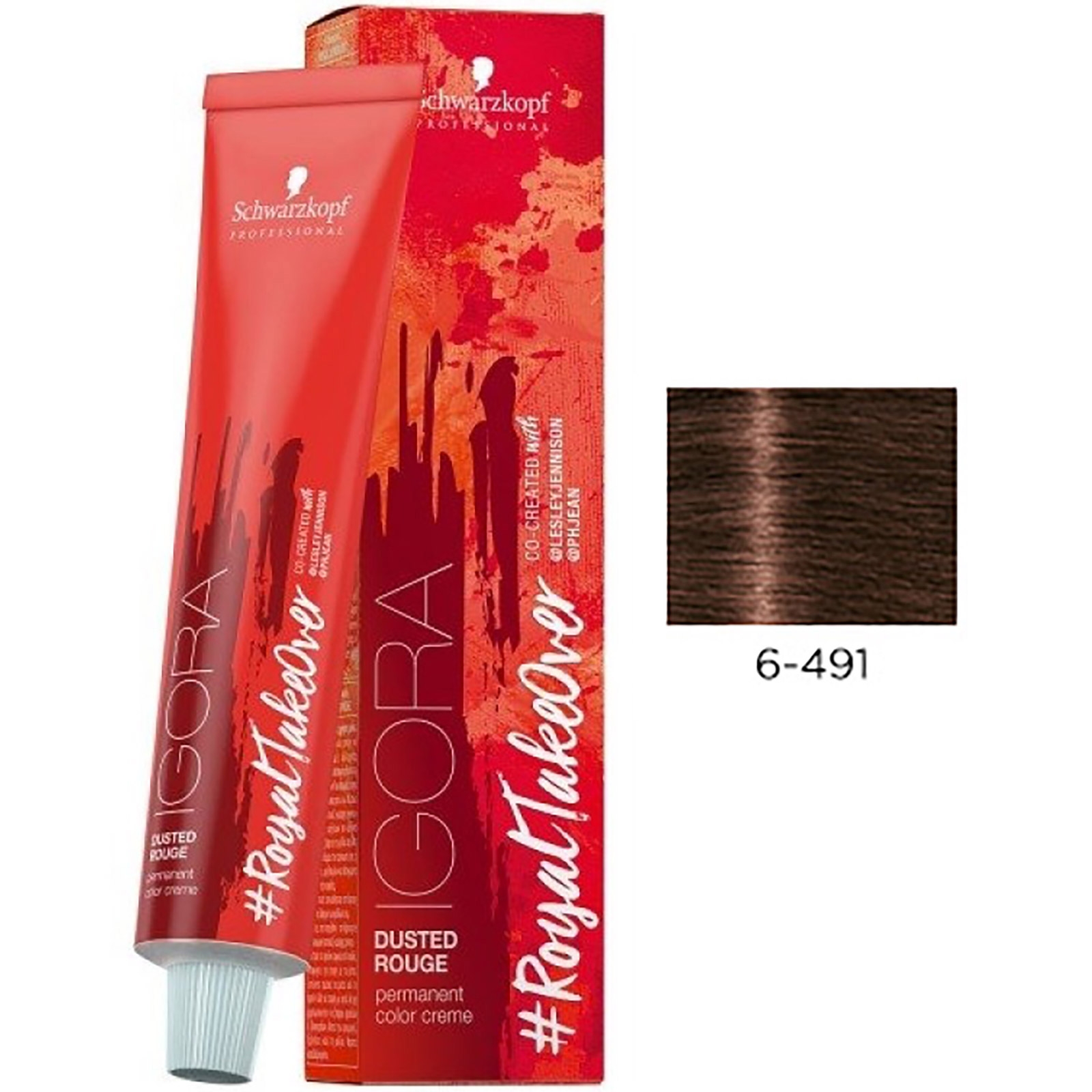 Schwarzkopf - Igora - #RoyalTakeOver - Dusted Rouge - 6-491 Donkerblond Beige Violet Cendré - 60 ml